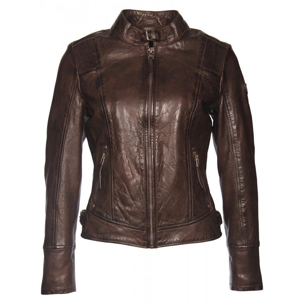 Geaca de Piele Naturala Dama Gipsy Maro inchis Daisy NSLVW - readytowear