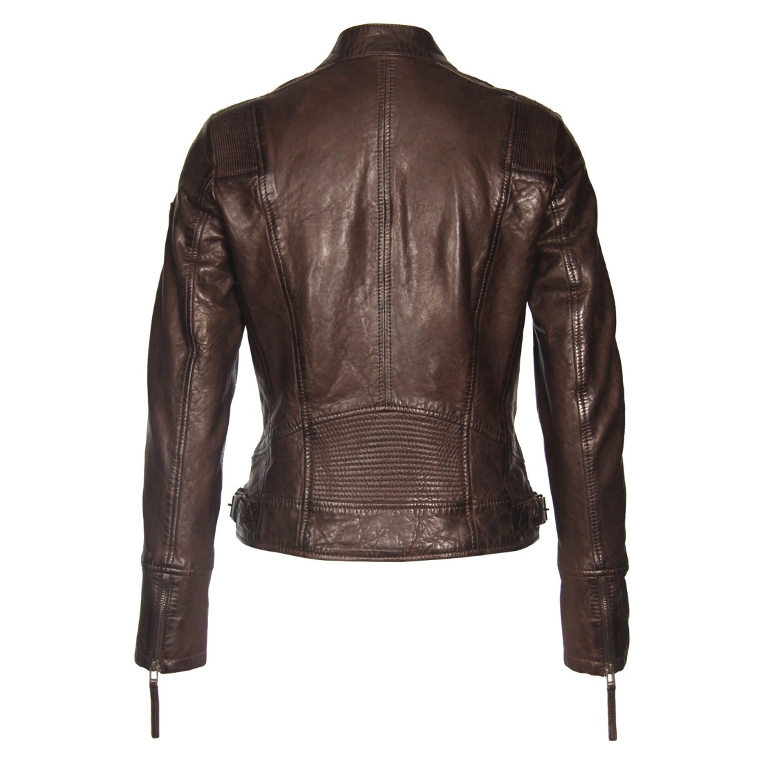 Geaca de Piele Naturala Dama Gipsy Maro inchis Daisy NSLVW – IMBRACAMINTE