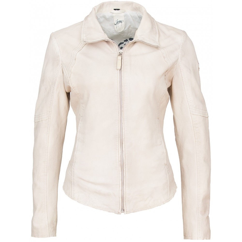 Geaca de Piele Naturala Dama Gipsy Bej Damie LAMEZV Geaca de Piele Naturala Dama Gipsy Bej Damie LAMEZV - readytowear