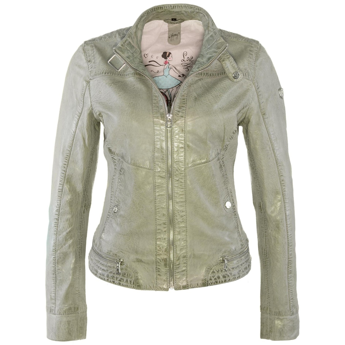 Geaca de Piele Naturala Dama Gipsy Verde deschis Dana NSLONTV – IMBRACAMINTE Geaca de Piele Naturala Dama Gipsy Verde deschis Dana NSLONTV – IMBRACAMINTE