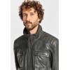 Geaca de Piele Barbati Deercraft Gri Inchis Dawn NSLV geci de piele - readytowear.ro