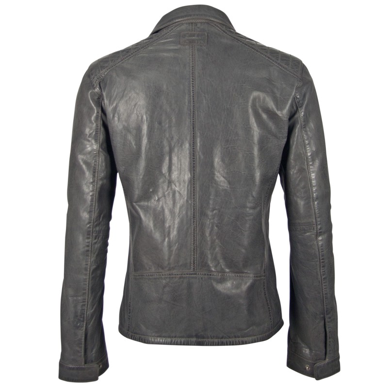 Geaca de Piele Barbati Deercraft Gri Inchis Dawn NSLV – IMBRACAMINTE