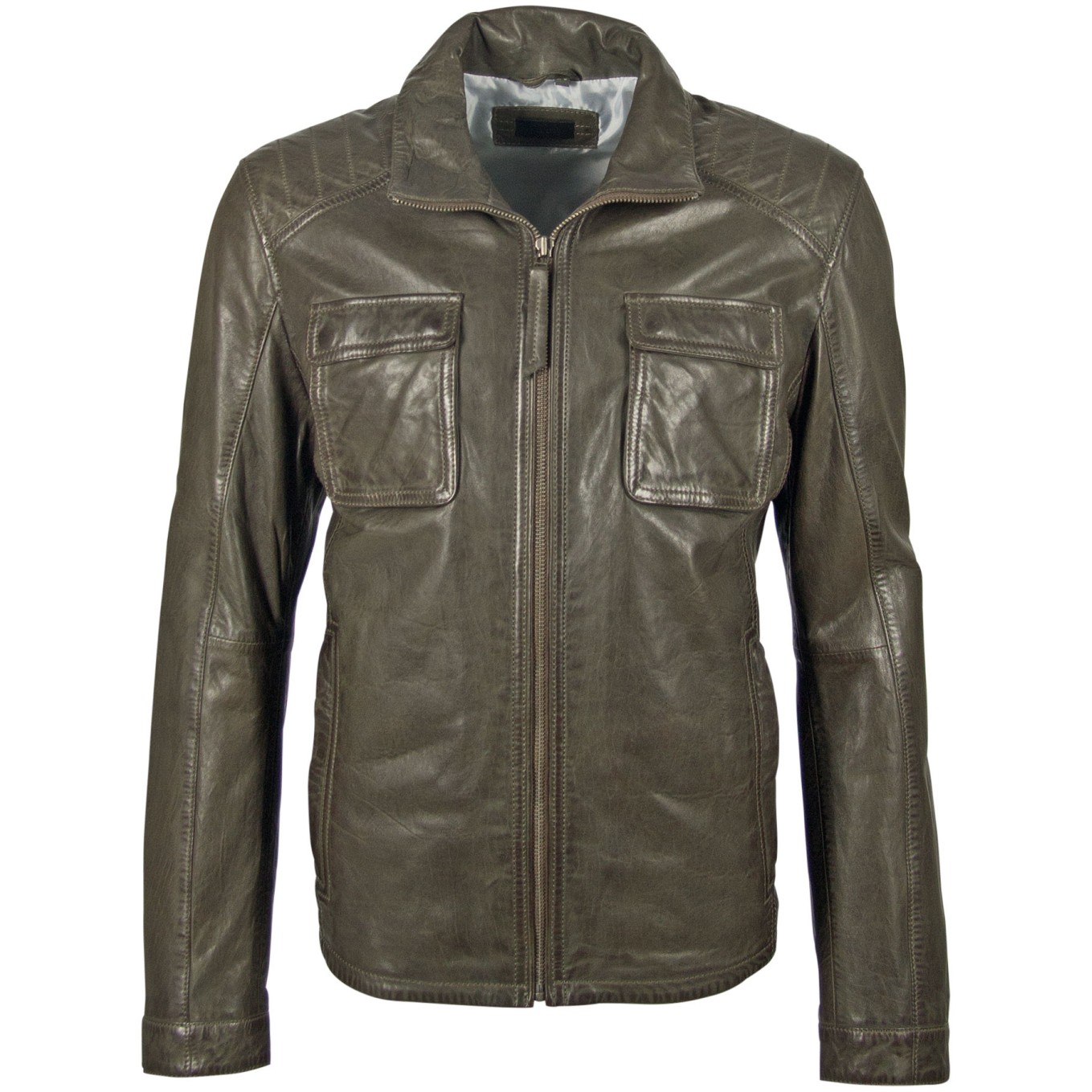 Geaca de Piele Naturala Barbati Gipsy Olive Dawn NSLV – Black Friday