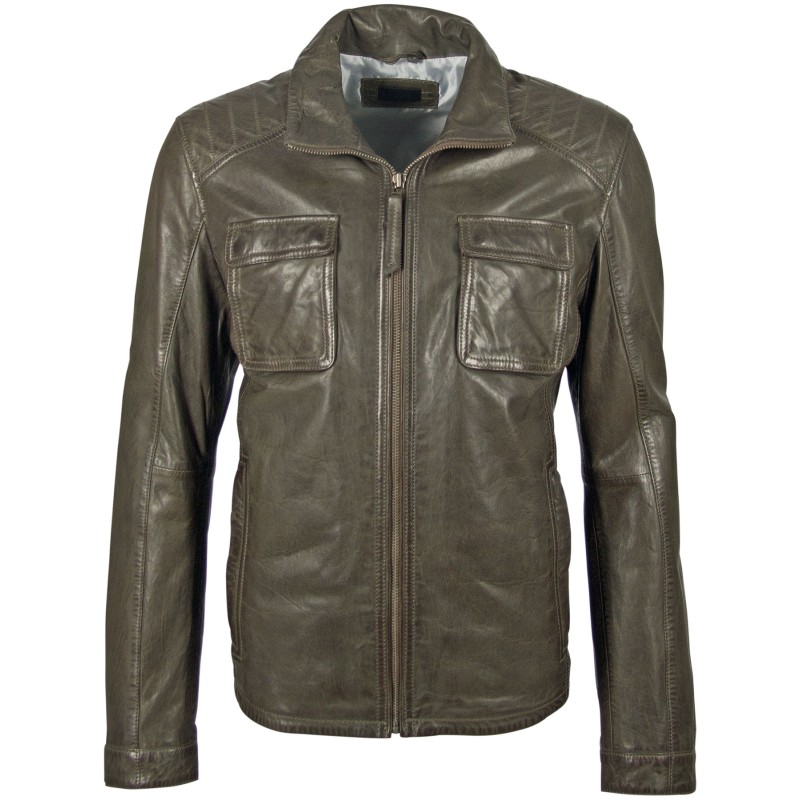 Geaca de Piele Naturala Barbati Gipsy Olive Dawn NSLV – Black Friday