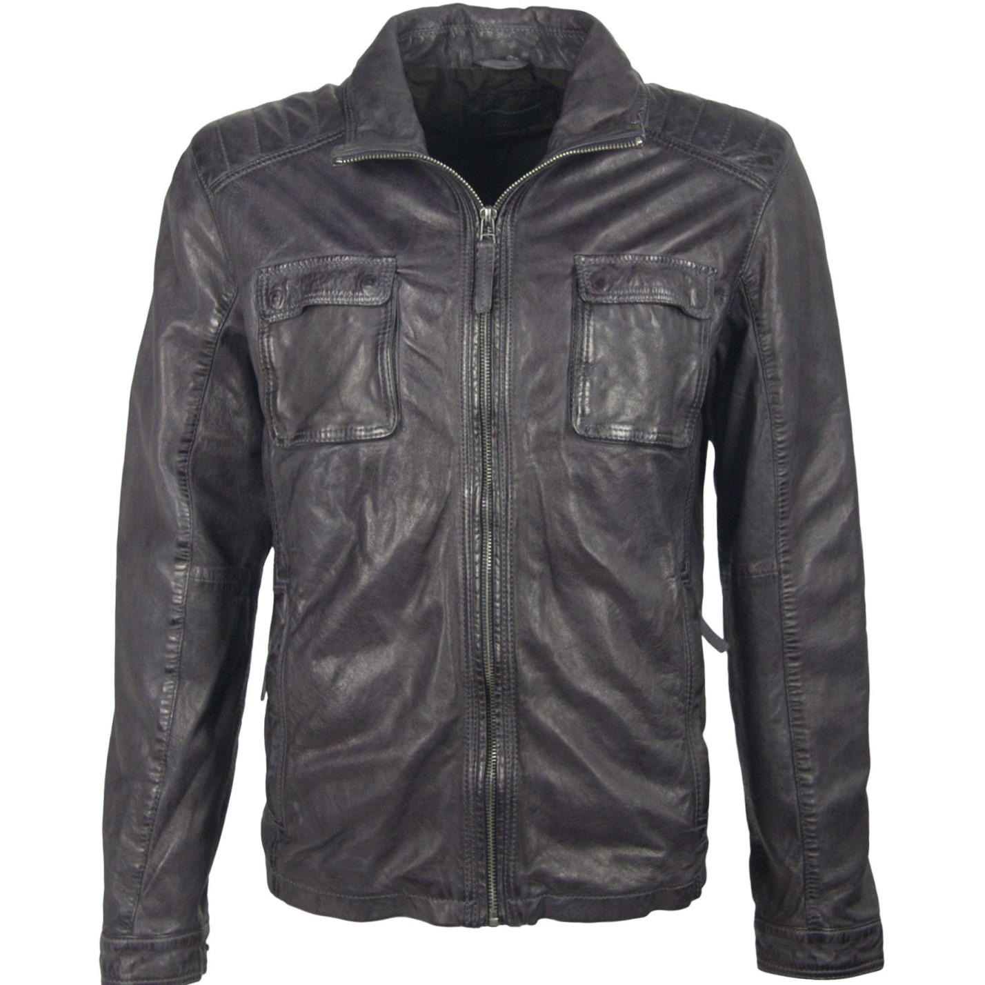 Geaca de Piele Naturala Barbati Gipsy Bleumarin Dean NSLV – IMBRACAMINTE