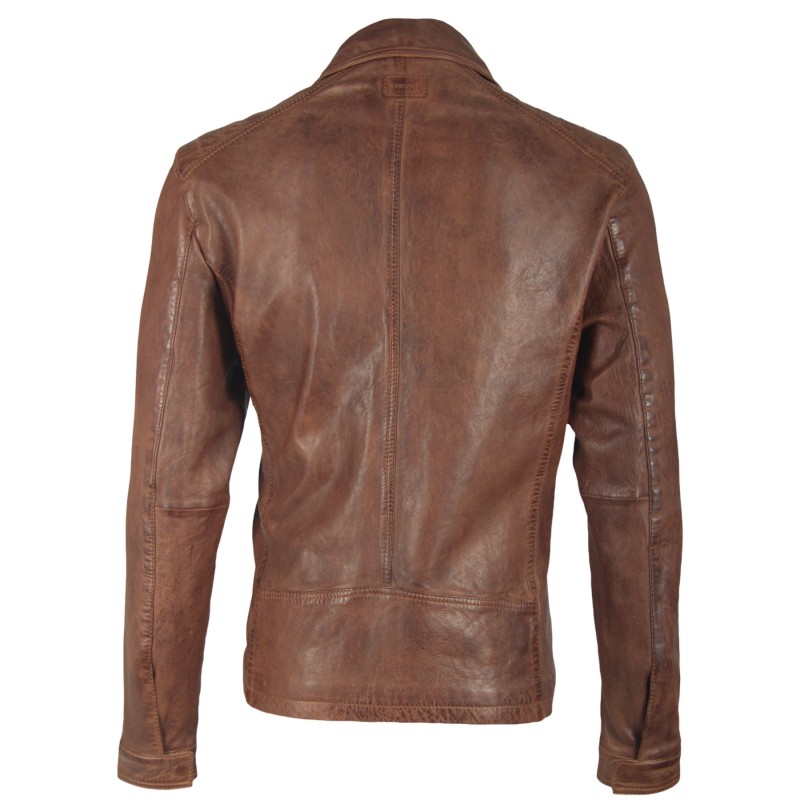 Geaca de Piele Naturala Barbati Gipsy Castanie Dean NSLV – IMBRACAMINTE