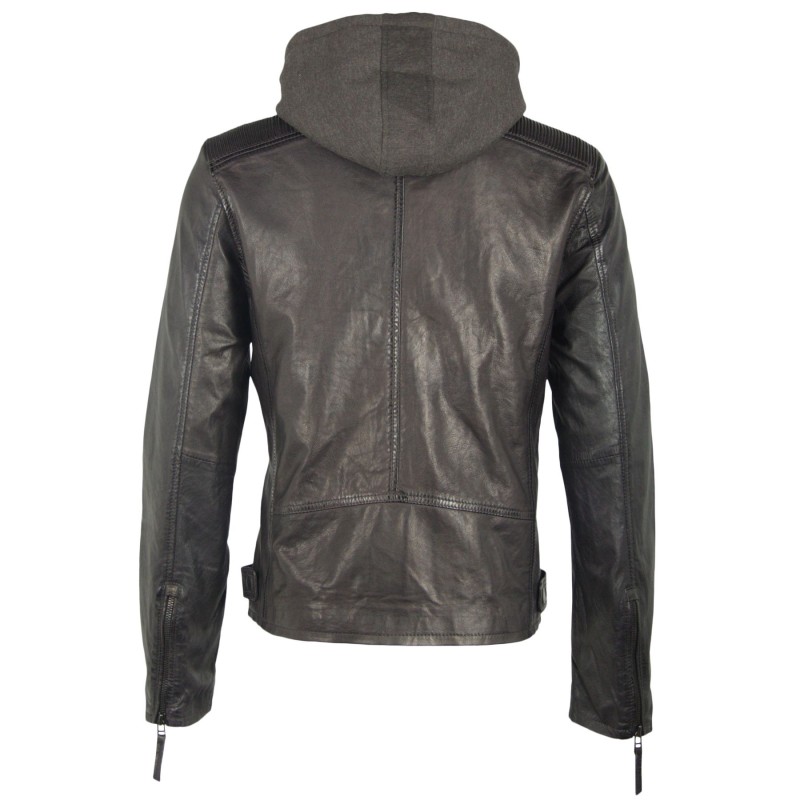 Geaca de Piele Naturala Barbati Gipsy Neagra Derek LAJUV – IMBRACAMINTE