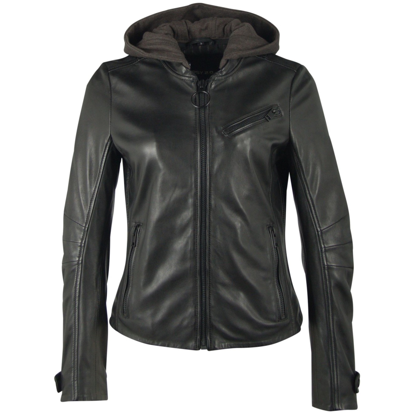 Geaca de Piele Naturala Dama Gipsy Neagra Desi SF LPAV – IMBRACAMINTE