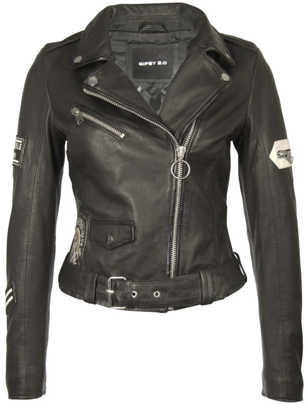 Geaca de Piele Naturala Dama Gipsy Neagra Devil 2 SF LAROXV – IMBRACAMINTE — fotografia 1
