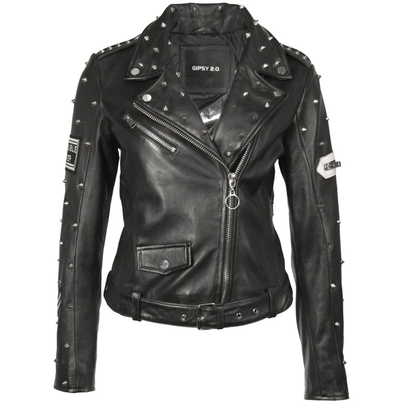 Geaca de Piele Naturala Dama Gipsy Neagra Devil SF LEGV – IMBRACAMINTE