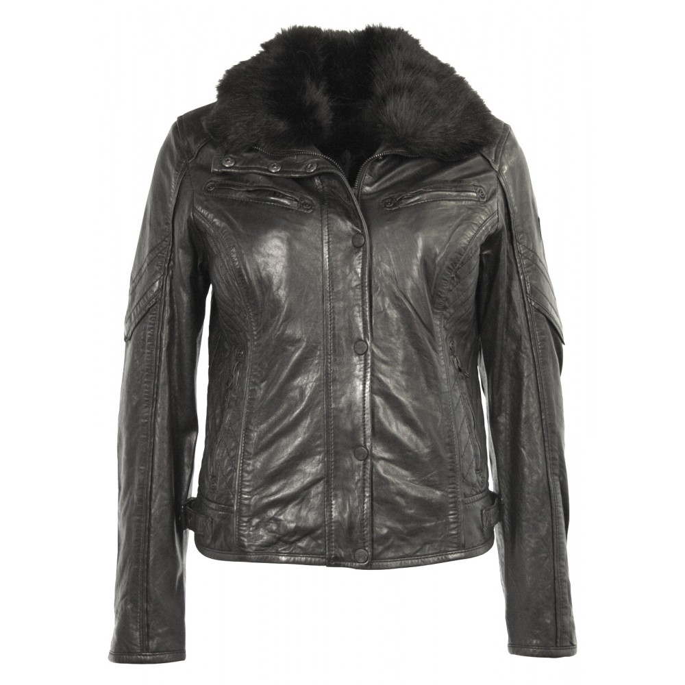 Geaca de Piele Naturala Dama Gipsy Neagra Dibah NSLONTV W Geaca de Piele Naturala Dama Gipsy Neagra Dibah NSLONTV W - readytowear.ro