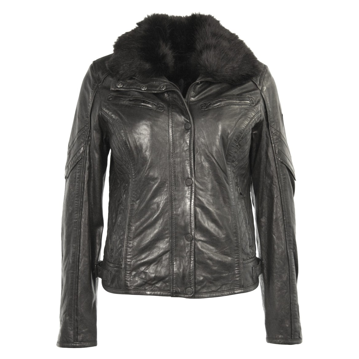 Geaca de Piele Naturala Dama Gipsy Neagra Dibah NSLONTV W – IMBRACAMINTE Geaca de Piele Naturala Dama Gipsy Neagra Dibah NSLONTV W – IMBRACAMINTE