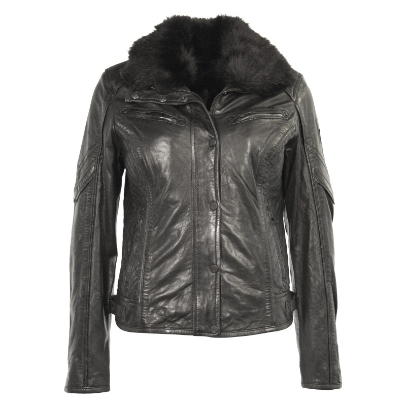 Geaca de Piele Naturala Dama Gipsy Neagra Dibah NSLONTV W – IMBRACAMINTE Geaca de Piele Naturala Dama Gipsy Neagra Dibah NSLONTV W – IMBRACAMINTE