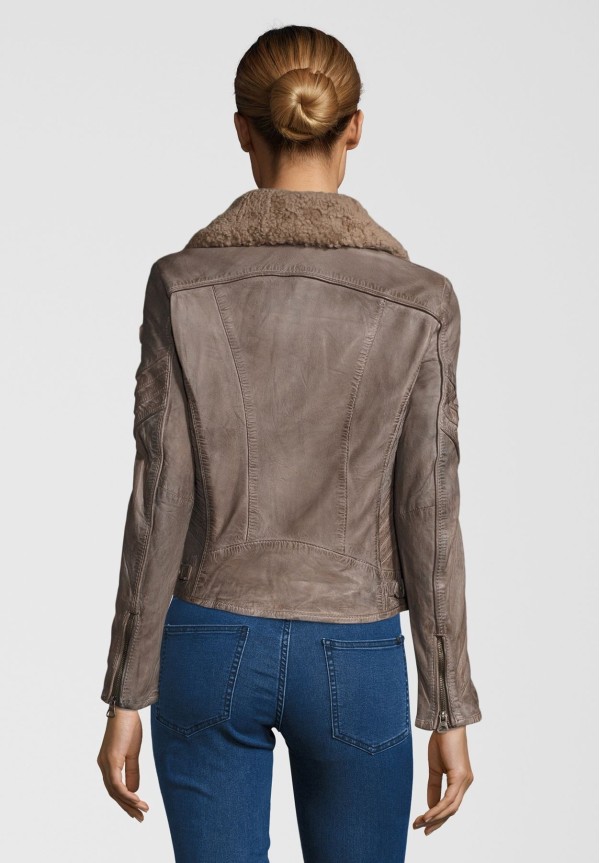 Geaca de Piele Naturala Dama Gipsy Gri Dibah W18 LANOV W – IMBRACAMINTE — fotografia 5