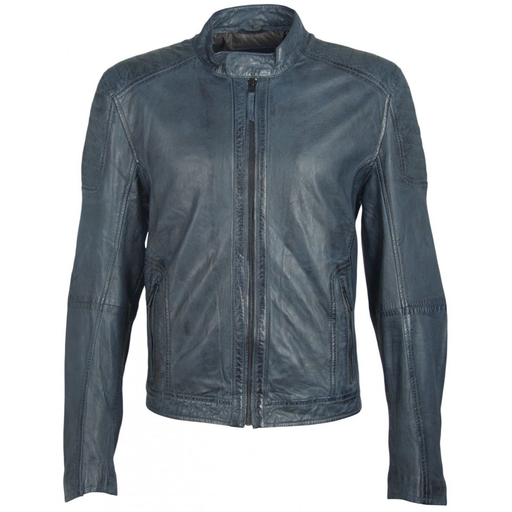 Geaca de Piele Naturala Barbati Gipsy Bleumarin Dorian NSLV Geaca de Piele Naturala Barbati Gipsy Bleumarin Dorian NSLV - readytowear.ro
