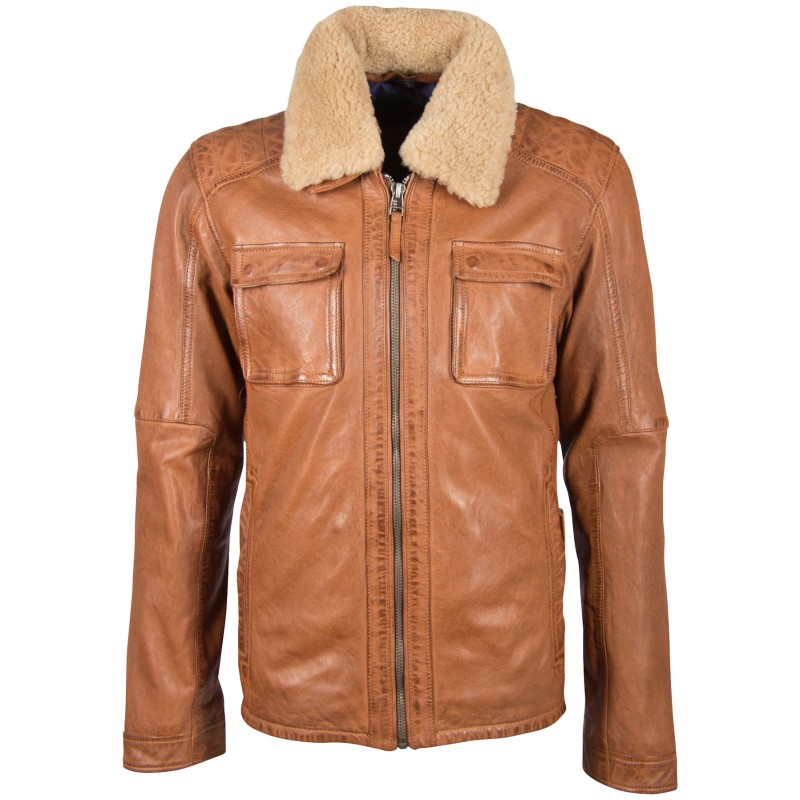 Geaca de Piele Barbati Deercraft Coniac Dunce NSLVV W – IMBRACAMINTE Geaca de Piele Barbati Deercraft Coniac Dunce NSLVV W – IMBRACAMINTE