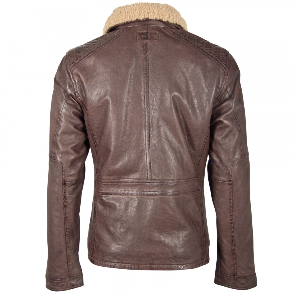 Geaca de Piele Barbati Deercraft Maro Inchis Dunce NSLVV W geci de piele - readytowear.ro