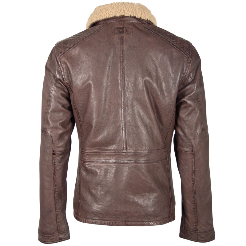 Geaca de Piele Barbati Deercraft Maro Inchis Dunce NSLVV W – IMBRACAMINTE