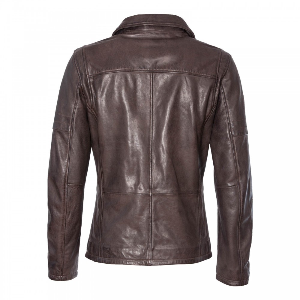 Geaca de Piele Naturala Barbati Gipsy Maro inchis Dustin NSLV Geaca de Piele Naturala Barbati Gipsy Maro inchis Dustin NSLV - readytowear.ro