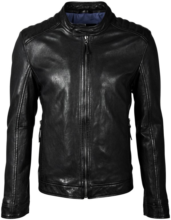 Geaca de Piele Naturala Barbati Gipsy Neagra Eagle NSLV – Black Friday — fotografia 1