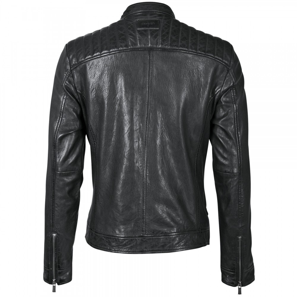 Geaca de Piele Naturala Barbati Gipsy Neagra Eagle NSLV Geaca de Piele Naturala Barbati Gipsy Neagra Eagle NSLV - readytowear.ro