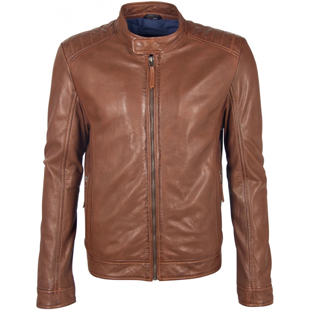 Geaca de Piele Naturala Barbati Gipsy Coniac Eagle NSLV Geaca de Piele Naturala Barbati Gipsy Coniac Eagle NSLV - readytowear.ro