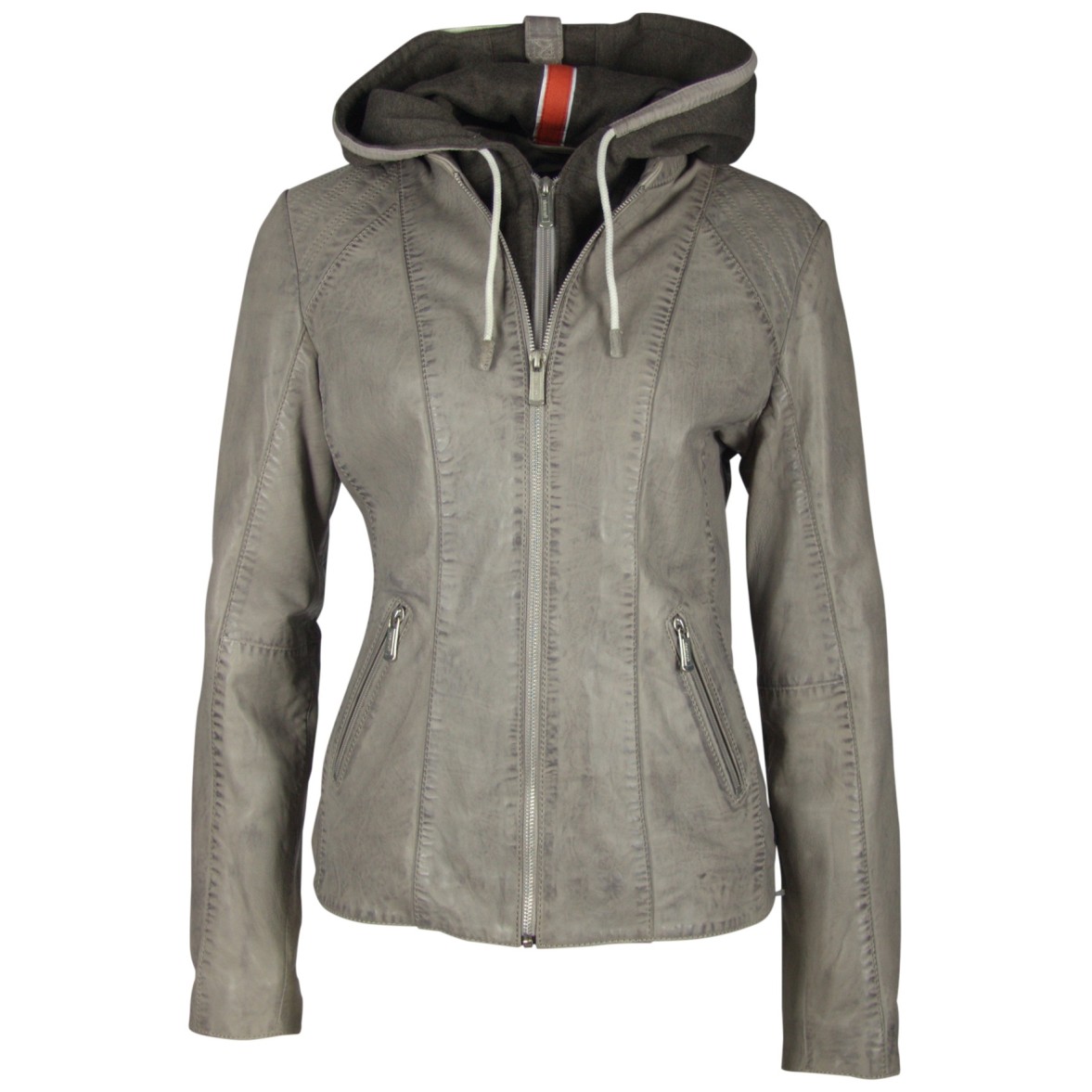 Geaca de Piele Naturala Dama Gipsy Gri Ebby LAGAV – IMBRACAMINTE