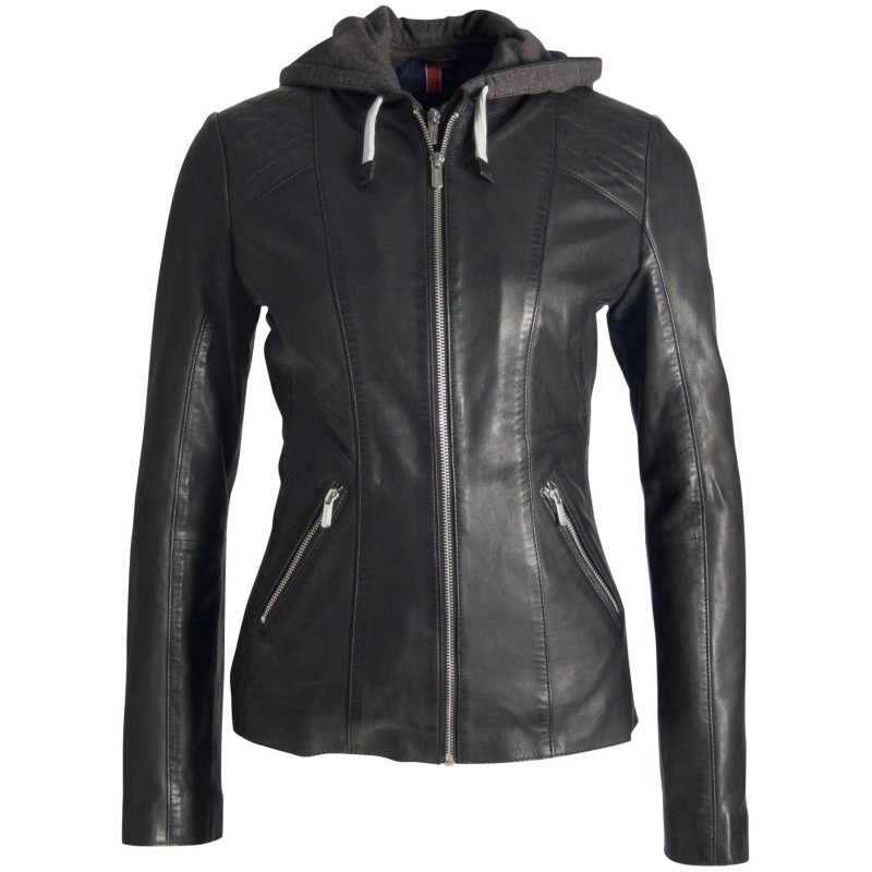 Geaca de Piele Naturala Dama Gipsy Neagra Ebby LAGAV – IMBRACAMINTE