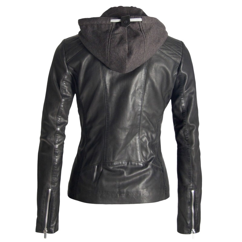 Geaca de Piele Naturala Dama Gipsy Neagra Ebby LAGAV – IMBRACAMINTE