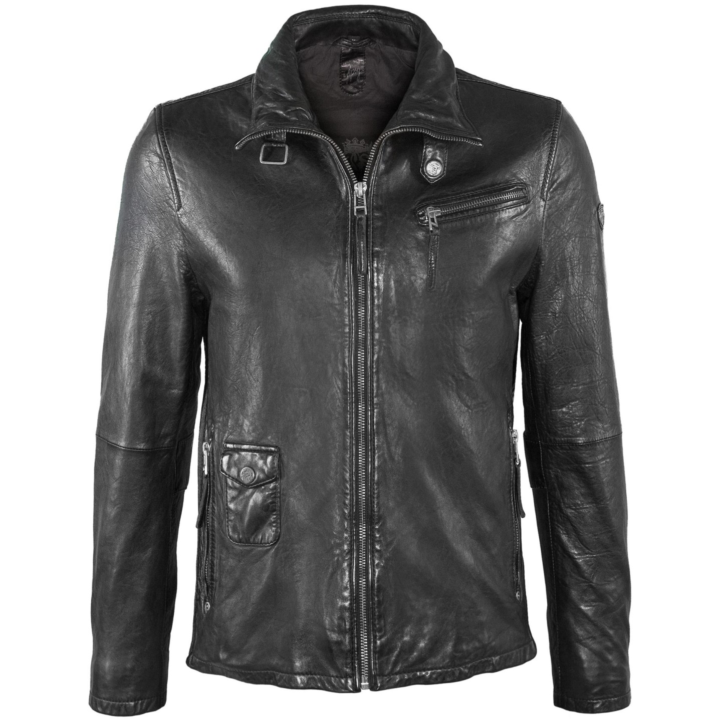 Geaca de Piele Naturala Barbati Gipsy Neagra Edison SF LGAWV – IMBRACAMINTE