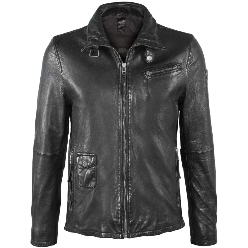 Geaca de Piele Naturala Barbati Gipsy Neagra Edison SF LGAWV – IMBRACAMINTE