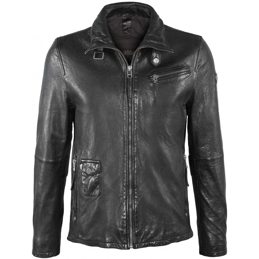 Geaca de Piele Naturala Barbati Gipsy Neagra Edison SF LGAWV - readytowear