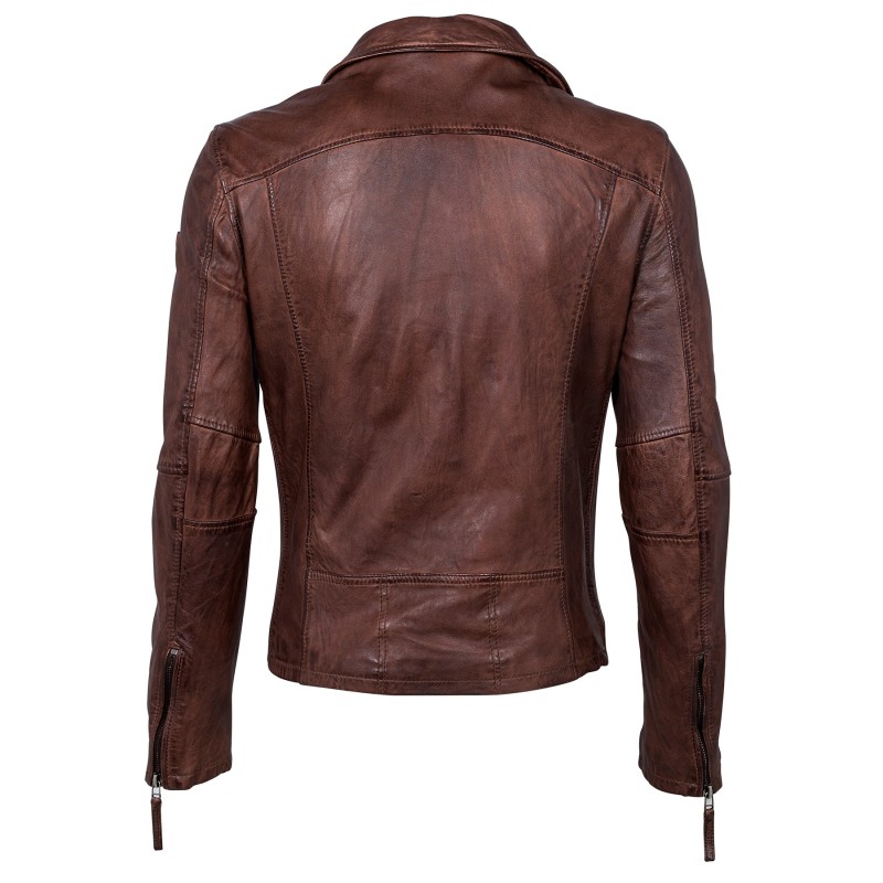 Geaca de Piele Naturala Barbati Gipsy Castaniu Edison W18 SF LANOV – IMBRACAMINTE