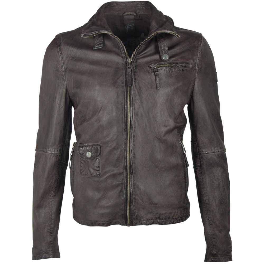 Geaca de Piele Naturala Barbati Gipsy Grafit Edison W18 SF LANOV Geaca de Piele Naturala Barbati Gipsy Grafit Edison W18 SF LANOV - readytowear.ro