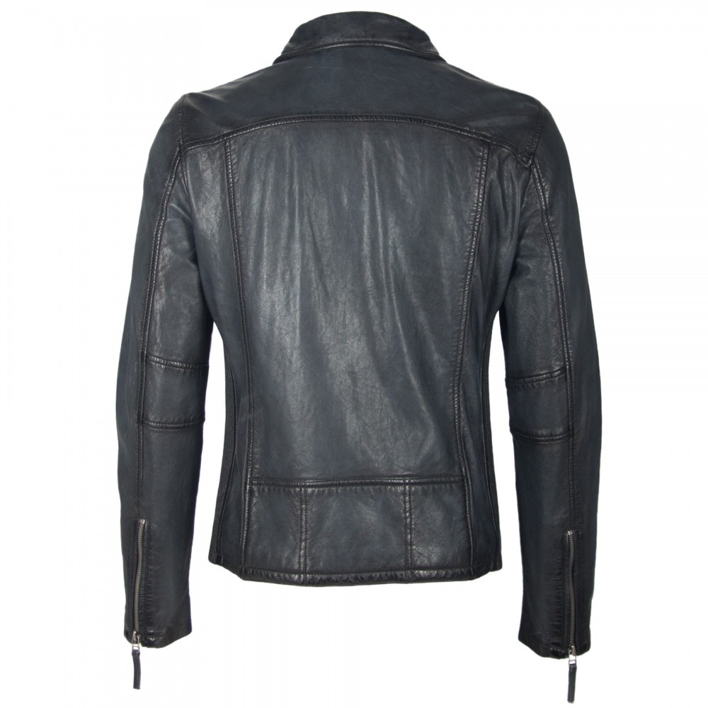 Geaca de Piele Naturala Barbati Gipsy Bleumarin Vintage Edison W19 SF LASANV Geaca de Piele Naturala Barbati Gipsy Bleumarin Vintage Edison W19 SF LASANV - readytowear.ro