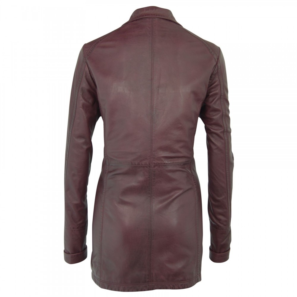 Geaca Lunga de Piele Naturala Dama Gipsy Visinie Edna LUBAV Geaca Lunga de Piele Naturala Dama Gipsy Visinie Edna LUBAV - readytowear.ro