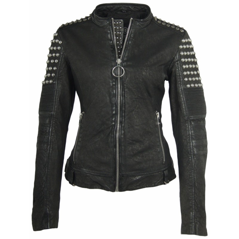 Geaca de Piele Naturala Dama Gipsy Neagra Eena AC/DC SF LCOUNTV – IMBRACAMINTE