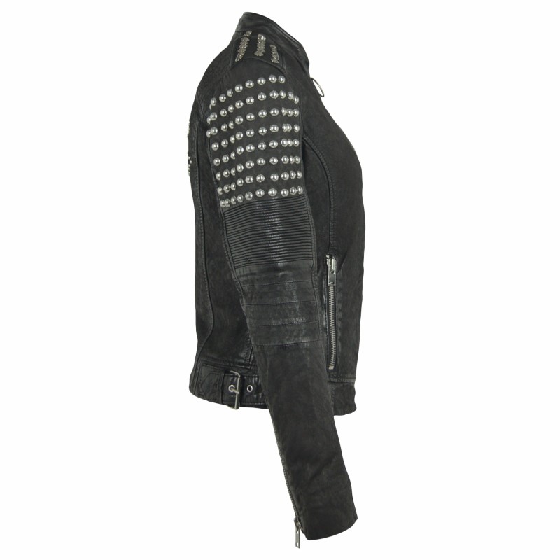 Geaca de Piele Naturala Dama Gipsy Neagra Eena AC/DC SF LCOUNTV – IMBRACAMINTE