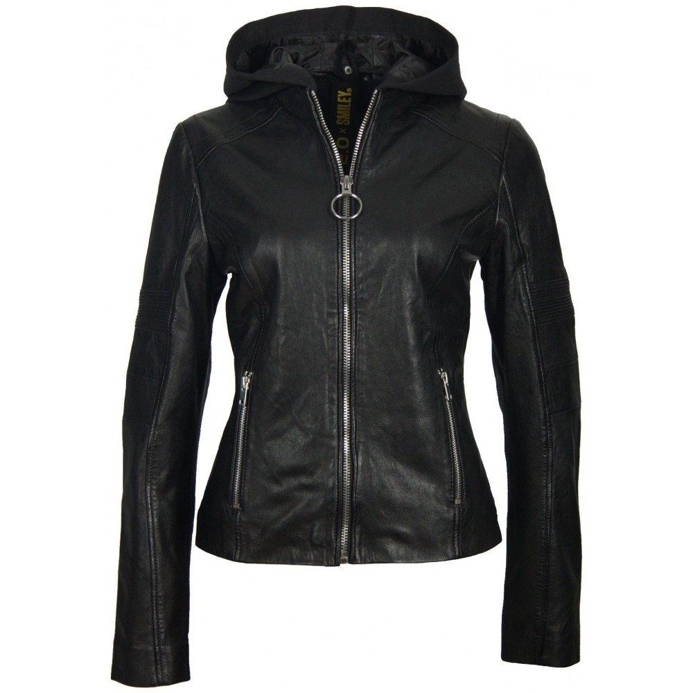 Geaca de Piele Naturala Dama Gipsy Neagra Eena S SF LARAV Geaca de Piele Naturala Dama Gipsy Neagra Eena S SF LARAV - readytowear