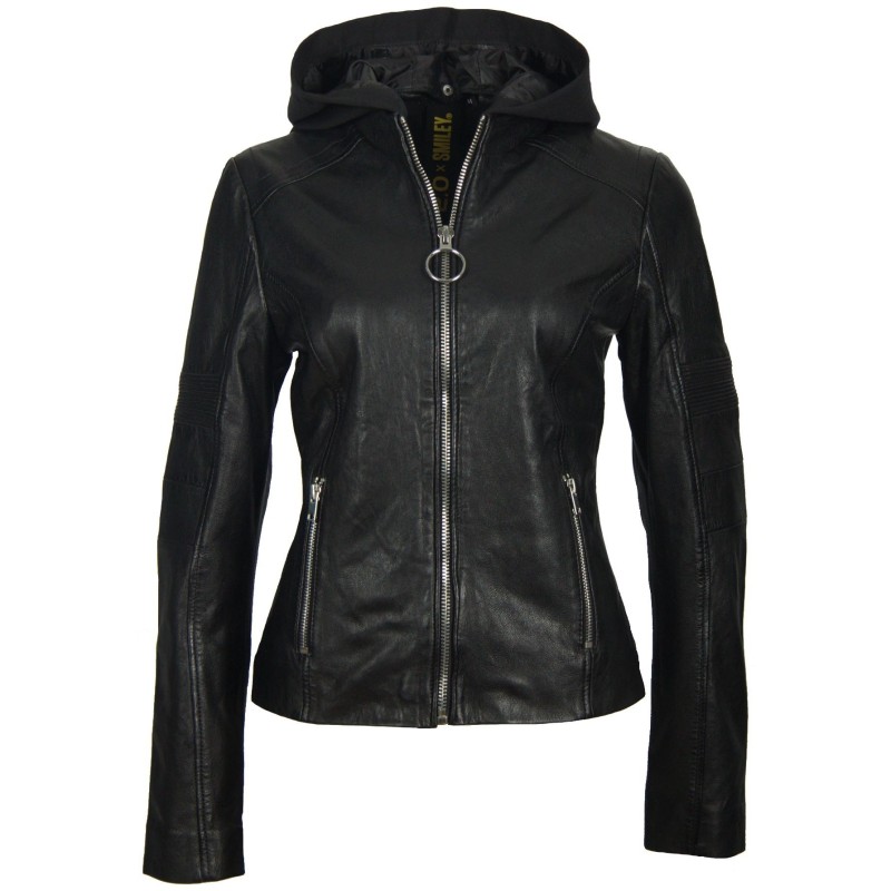 Geaca de Piele Naturala Dama Gipsy Neagra Eena S SF LARAV – IMBRACAMINTE