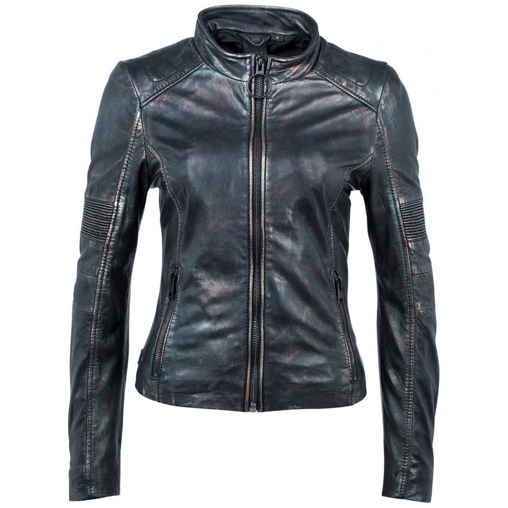 Geaca de Piele Naturala Dama Gipsy Negru Metalic Eena W18 SF LAMEV Geaca de Piele Naturala Dama Gipsy Negru Metalic Eena W18 SF LAMEV - readytowear.ro