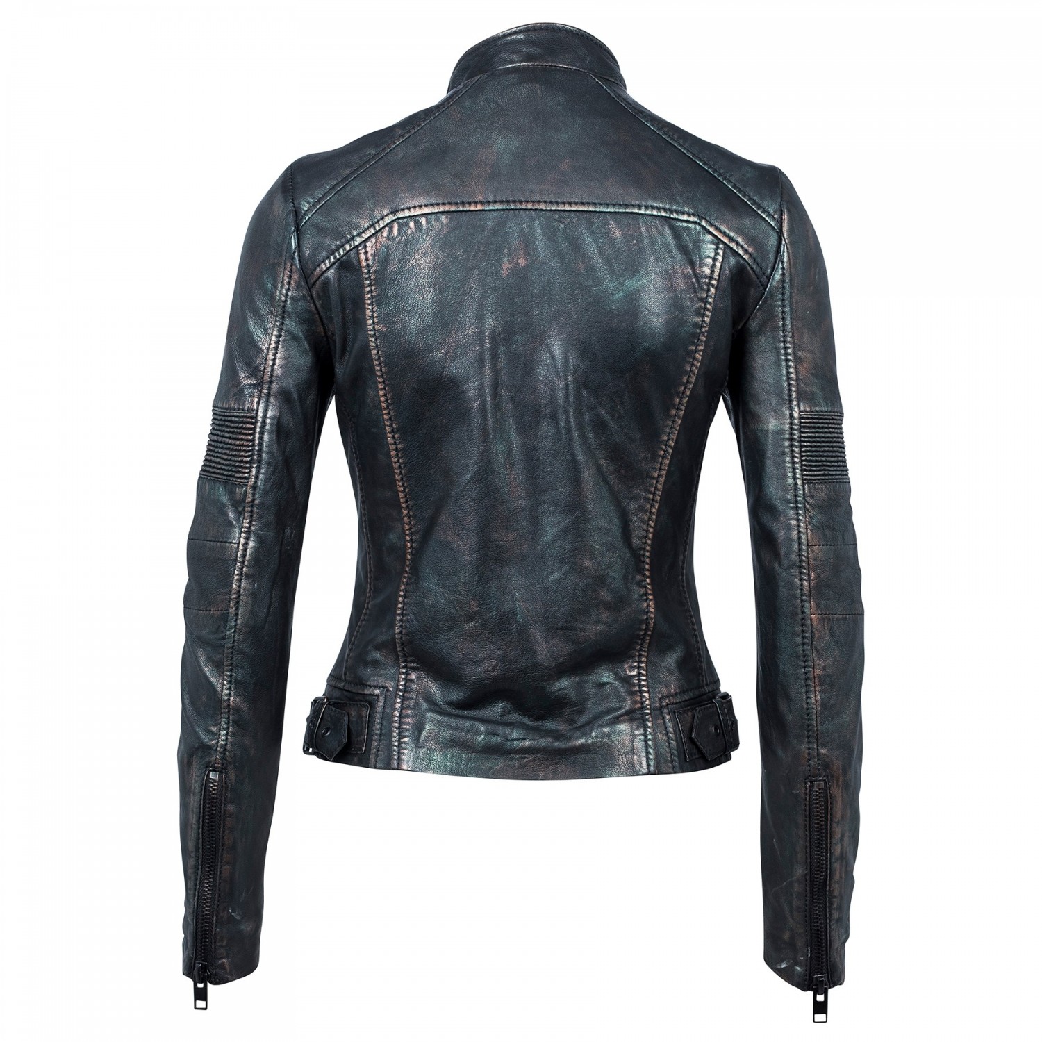 Geaca de Piele Naturala Dama Gipsy Negru Metalic Eena W18 SF LAMEV – IMBRACAMINTE