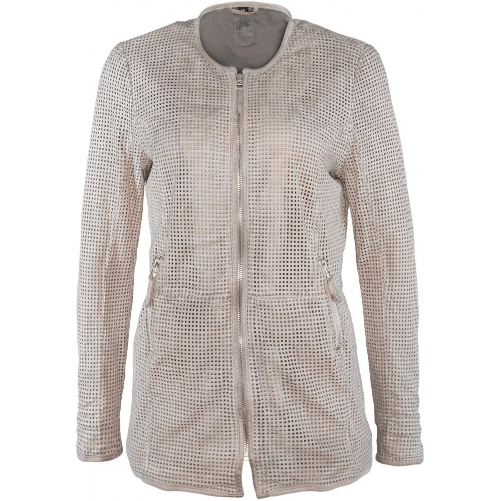 Geaca de Piele Naturala Dama Gipsy Gri Elba LZPEV - readytowear