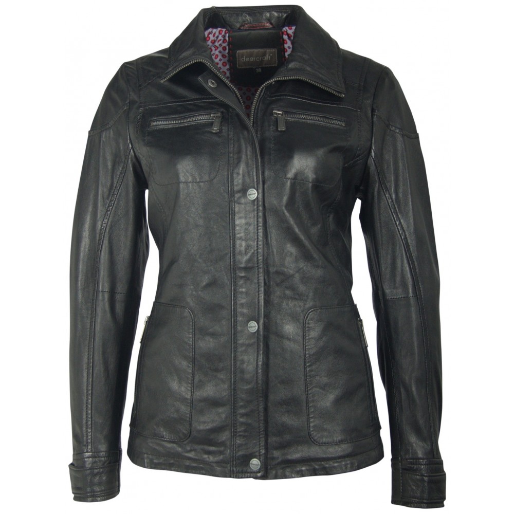 Geaca de Piele Naturala Dama Gipsy Neagra Elina W17 LATREV Geaca de Piele Naturala Dama Gipsy Neagra Elina W17 LATREV - readytowear.ro