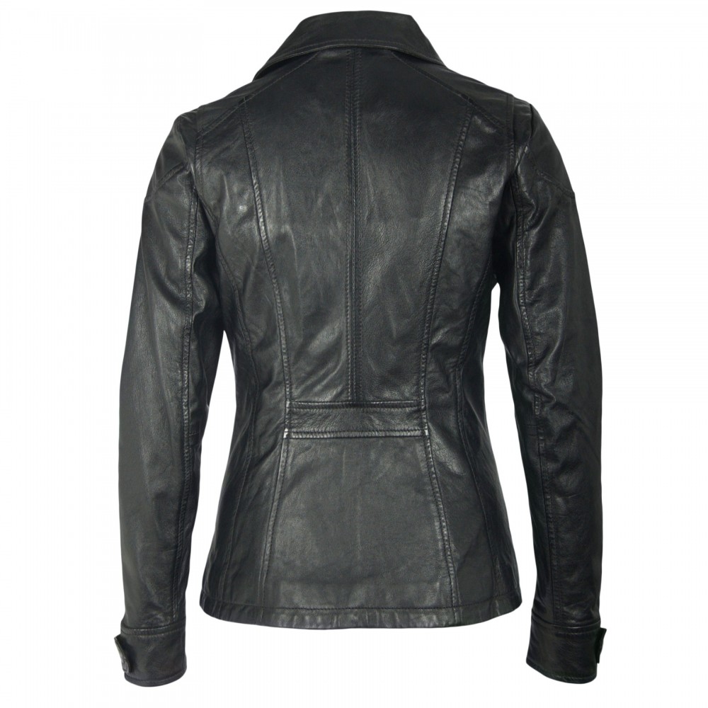 Geaca de Piele Naturala Dama Gipsy Neagra Elina W17 LATREV Geaca de Piele Naturala Dama Gipsy Neagra Elina W17 LATREV - readytowear.ro