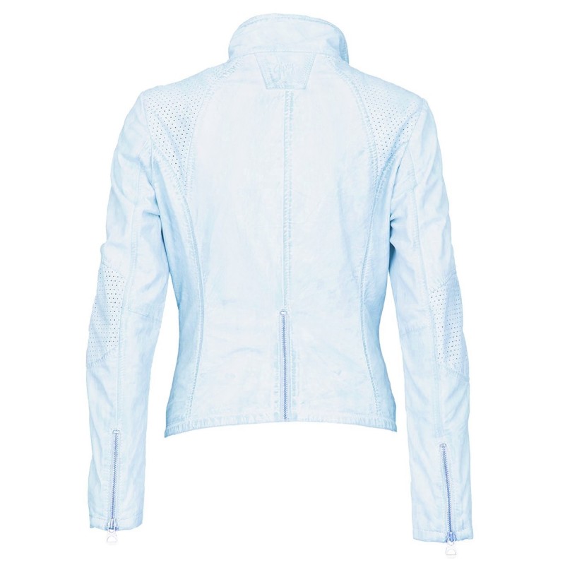 Geaca de Piele Naturala Dama Gipsy Bleu Elya S17 LAPAV – IMBRACAMINTE