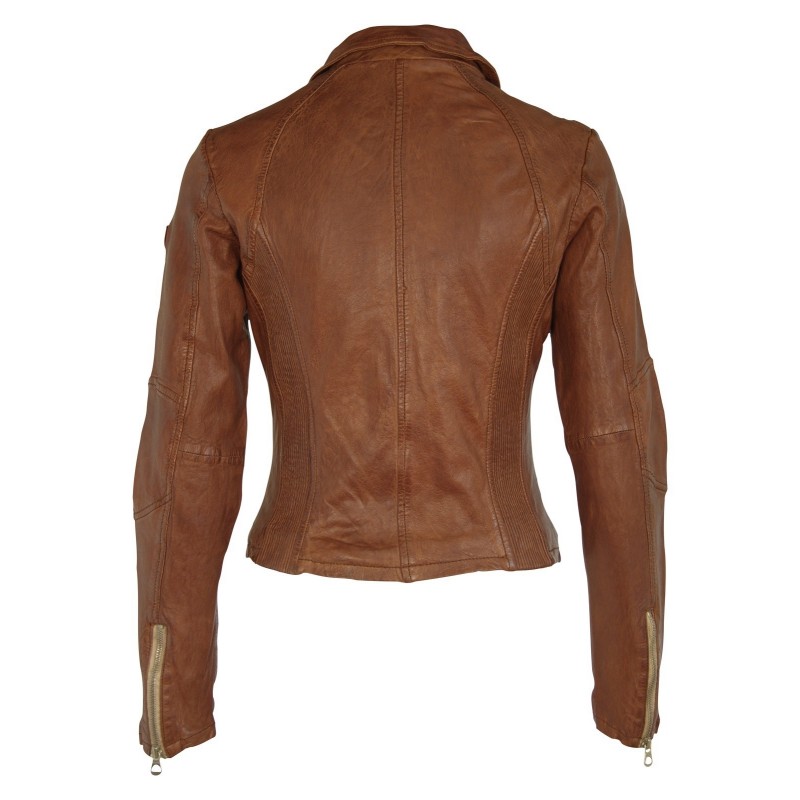 Geaca de Piele Naturala Dama Gipsy Coniac Elya W17 LAWOV – IMBRACAMINTE