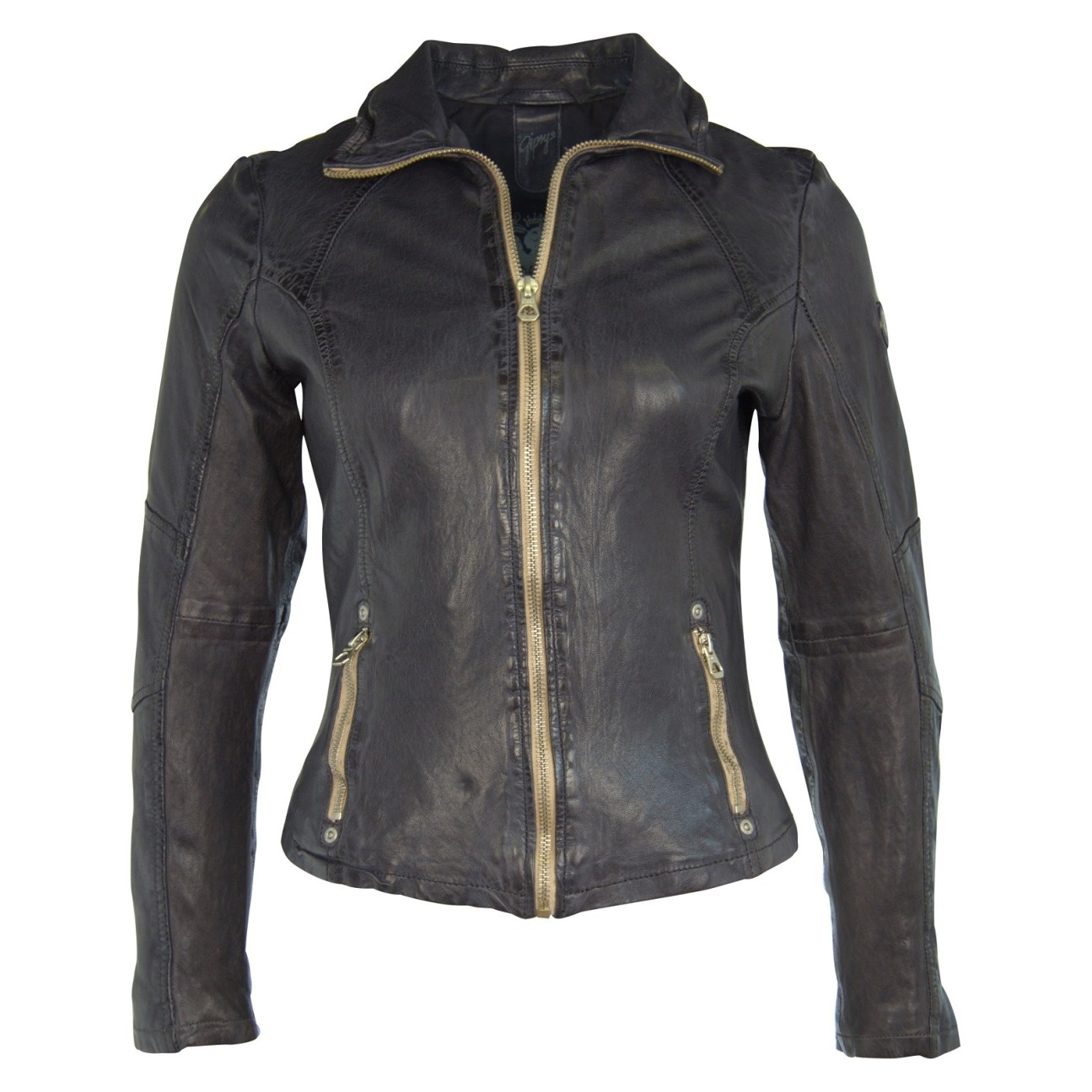 Geaca de Piele Naturala Dama Gipsy Bleumarin Elya W17 LAWOV – IMBRACAMINTE
