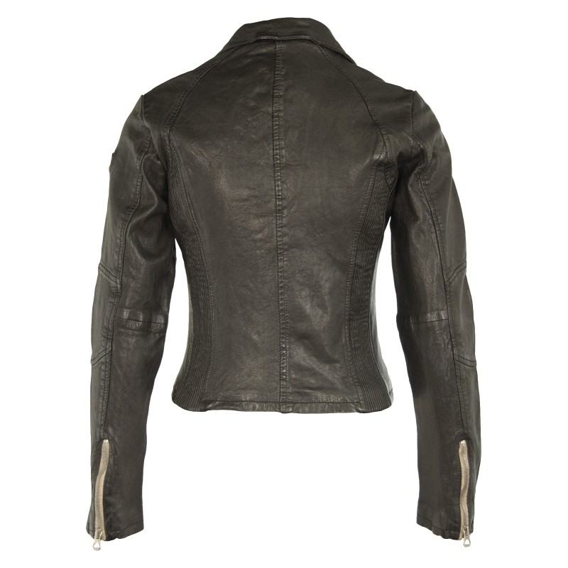 Geaca de Piele Naturala Dama Gipsy Neagra Elya W17 LAWOV – IMBRACAMINTE