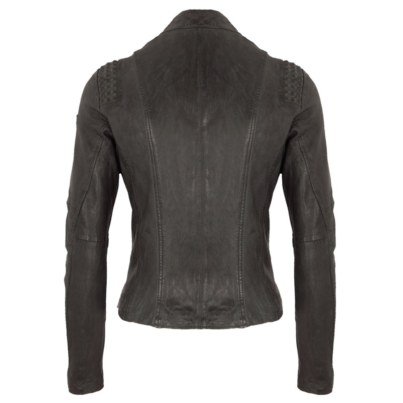 Geaca de Piele Naturala Dama Gipsy Grafit Elyssa LAWOV – IMBRACAMINTE